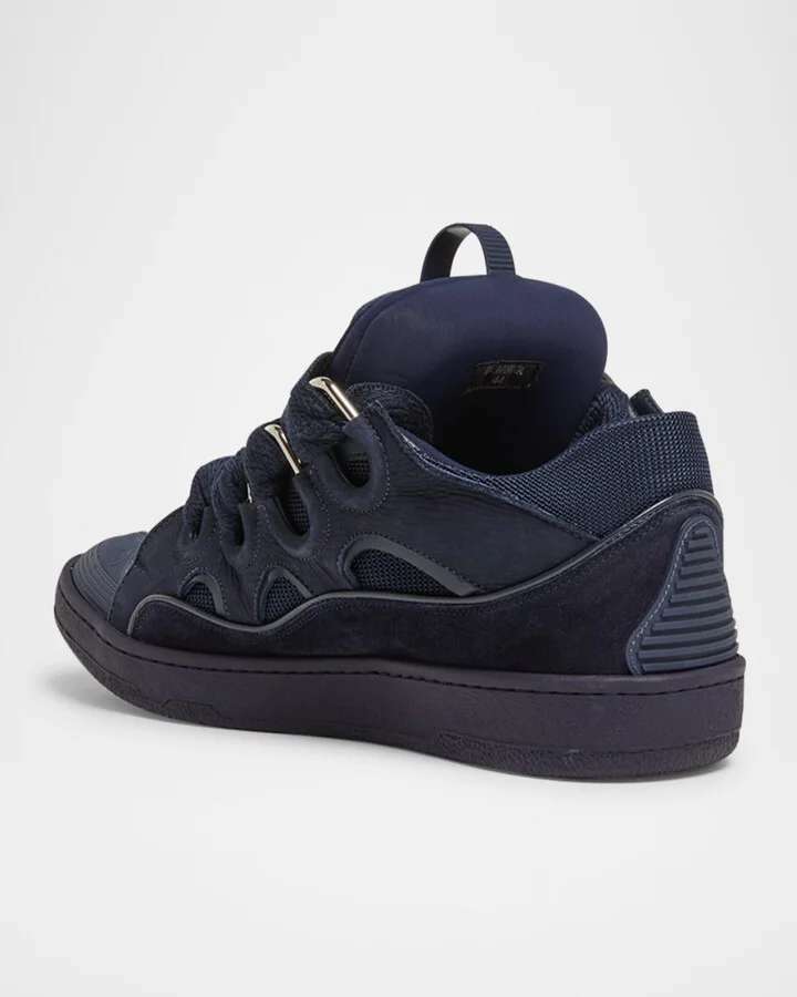 Men's Curb Napa Leather Low-Top Sneakers - Image 11