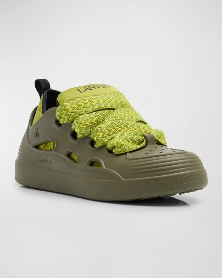 Men's Curb Rubber Jumbo-Lace Sneakers - Image 2