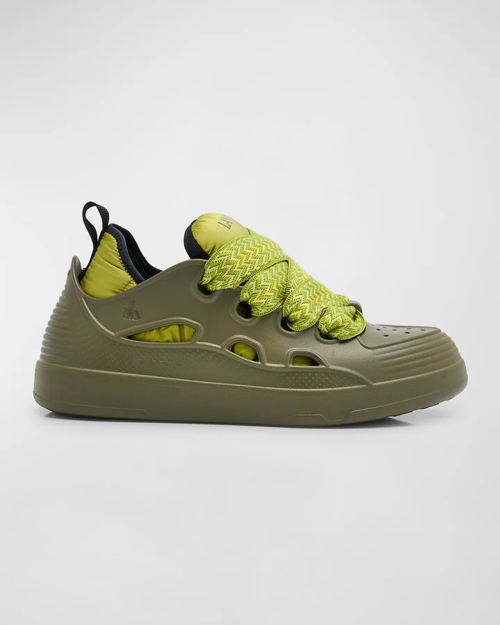 Men's Curb Rubber Jumbo-Lace Sneakers