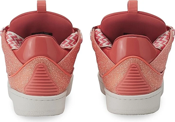 Men's Curb Sneakers in Speckled Leather - Litchi - Size 9 - Image 3