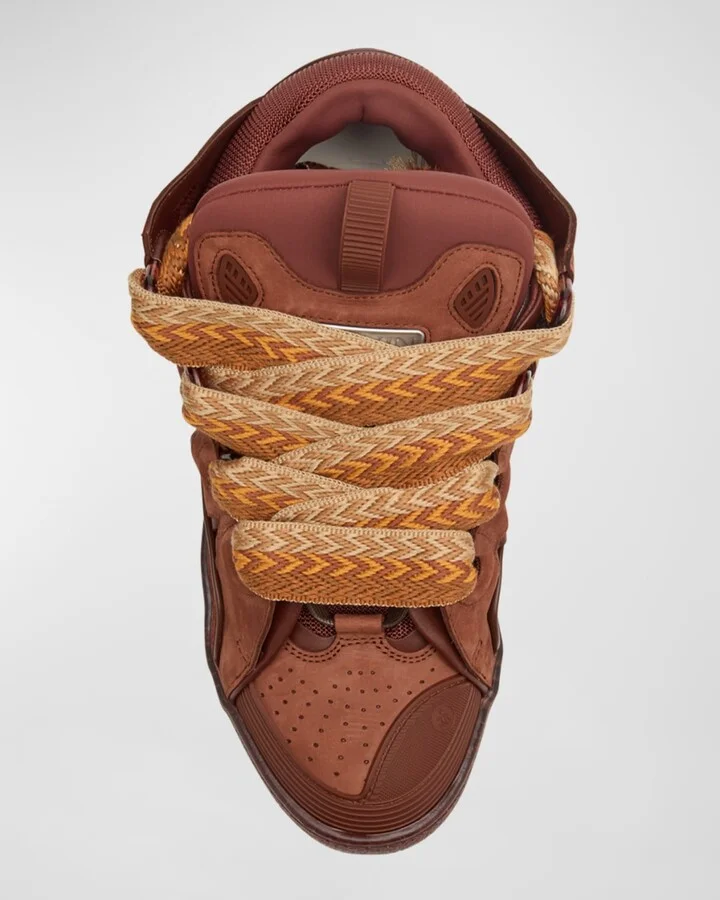 Men's Curb Suede Chunky Low-Top Sneakers - Image 3