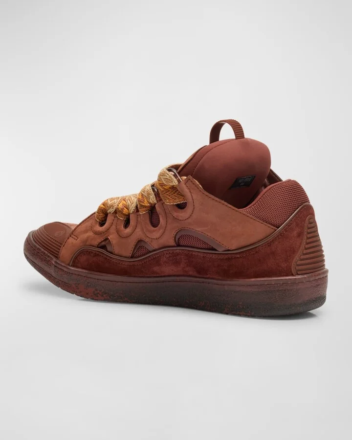 Men's Curb Suede Chunky Low-Top Sneakers - Image 5