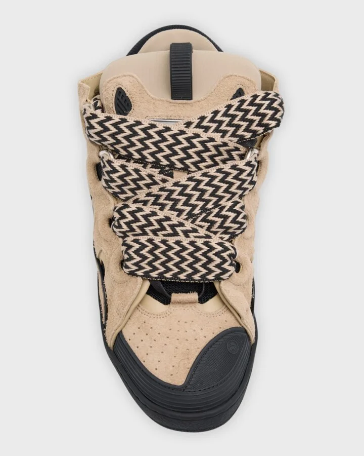 Men's Curb Suede Chunky Low-Top Sneakers - Image 4
