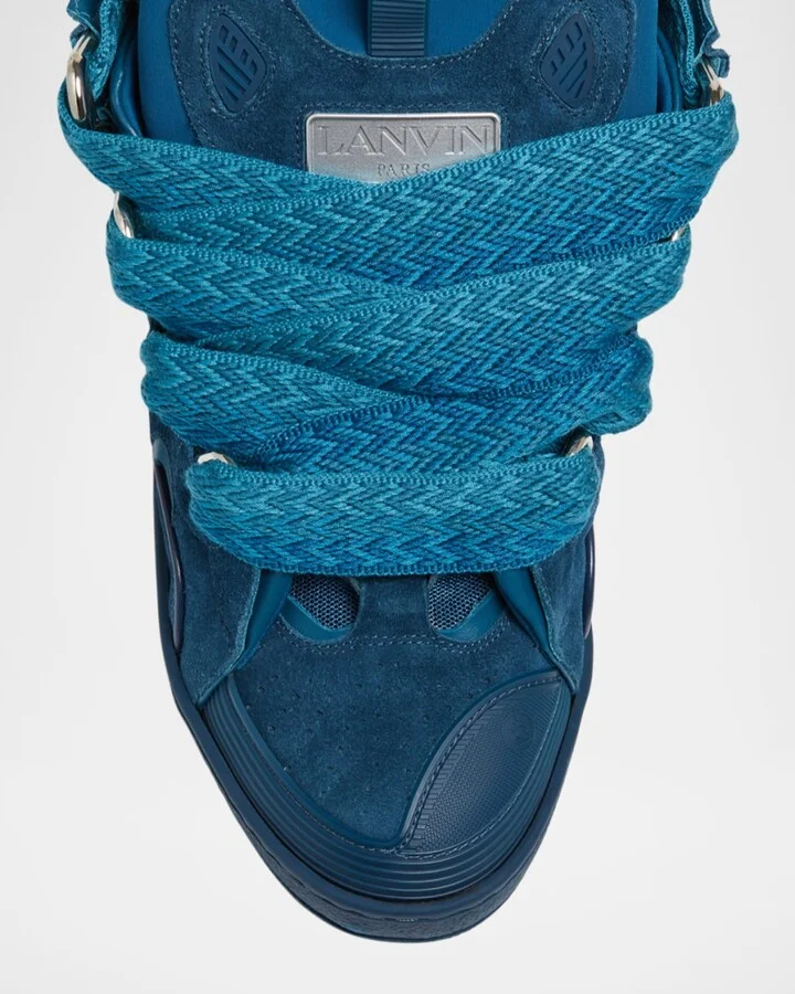 Men's Curb Suede Low-Top Sneakers - Image 4