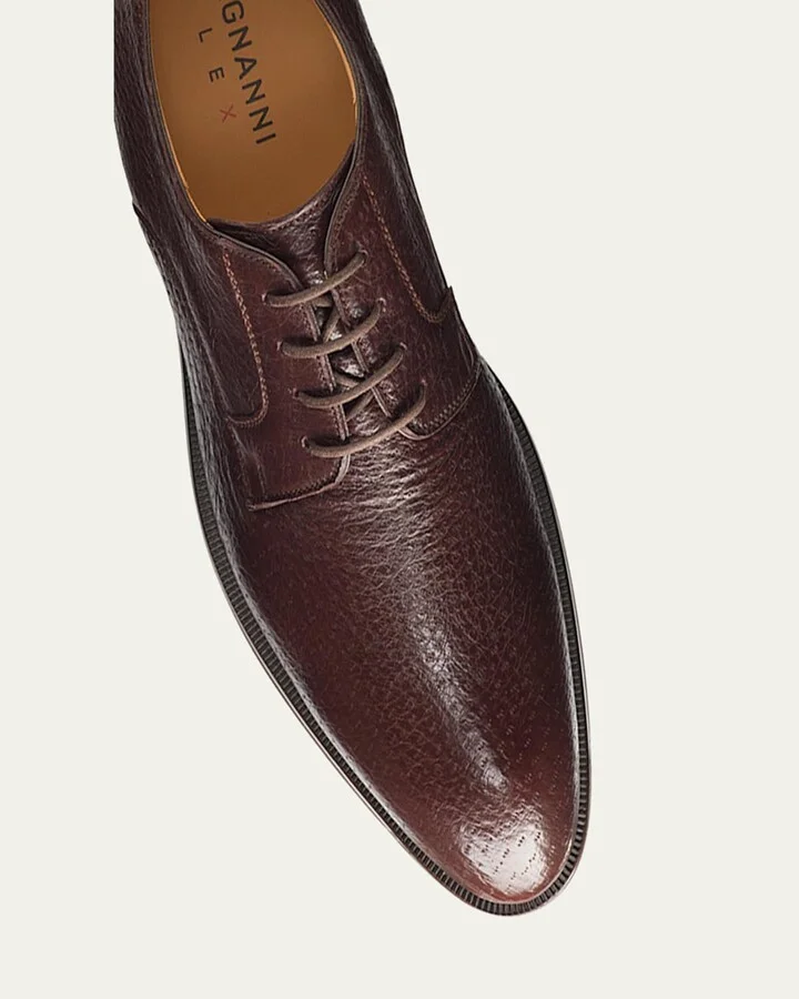 Men's Cusco Peccary Leather Derby Shoes - Image 3