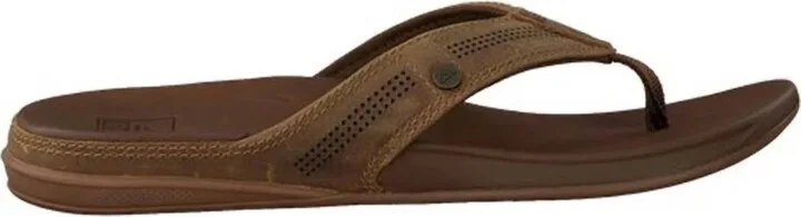 Men's Cushion Lux Flip Flop In Brown