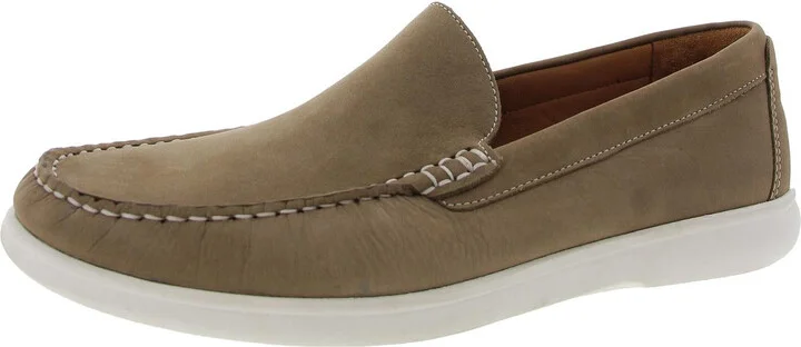 Mens Cushioned Footbed Faux Leather Slip-on Shoes