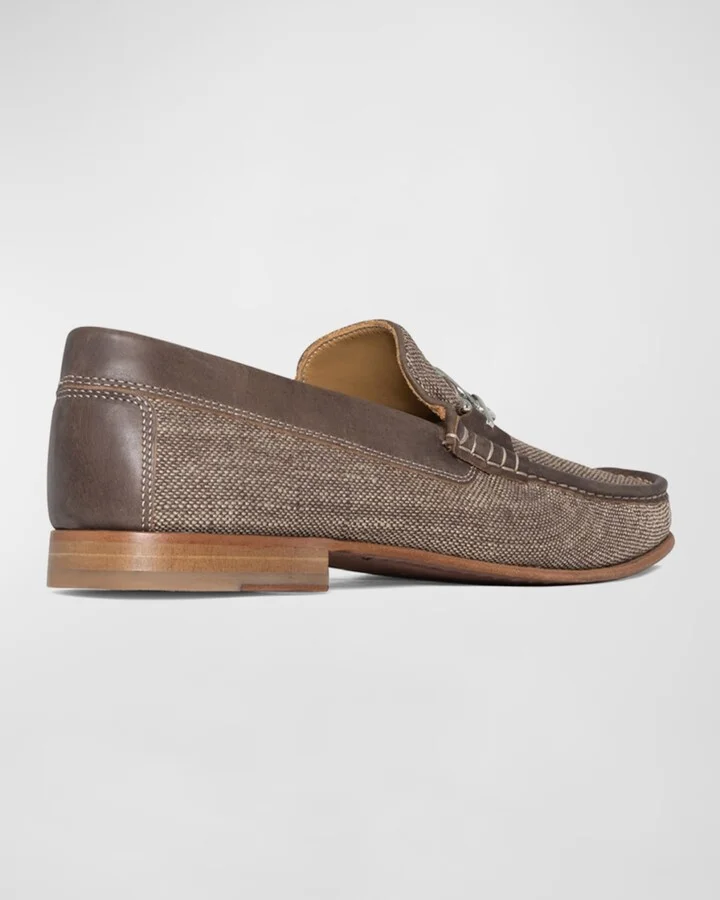 Men's Dacio Woven Leather Bit Loafers - Image 3