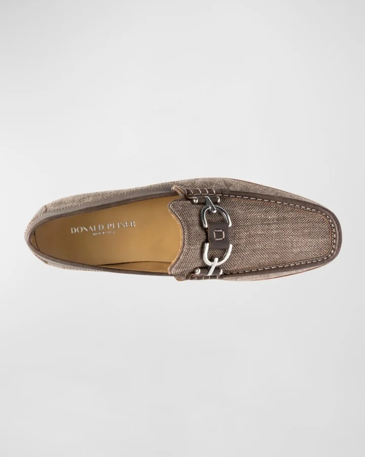 Men's Dacio Woven Leather Bit Loafers - Image 5