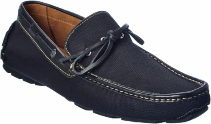 Men's Daden Leather Trim Driver In Black