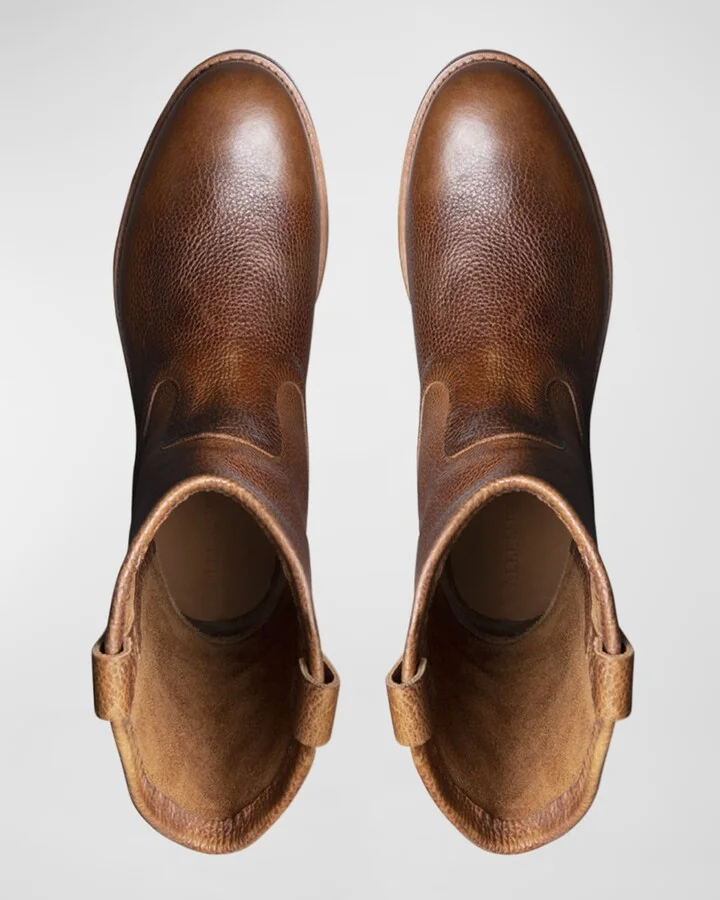 Men's Dallas Leather Western Roper Boots - Image 2