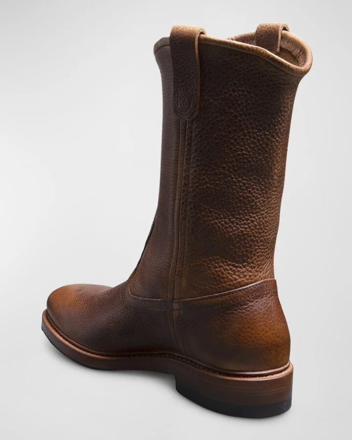 Men's Dallas Leather Western Roper Boots - Image 3