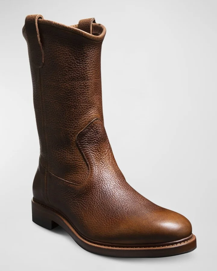 Men's Dallas Leather Western Roper Boots - Image 4