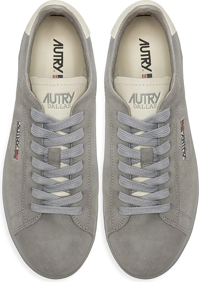 Men's Dallas Low-Top Suede Sneakers - Grey - Size 7 - Image 4