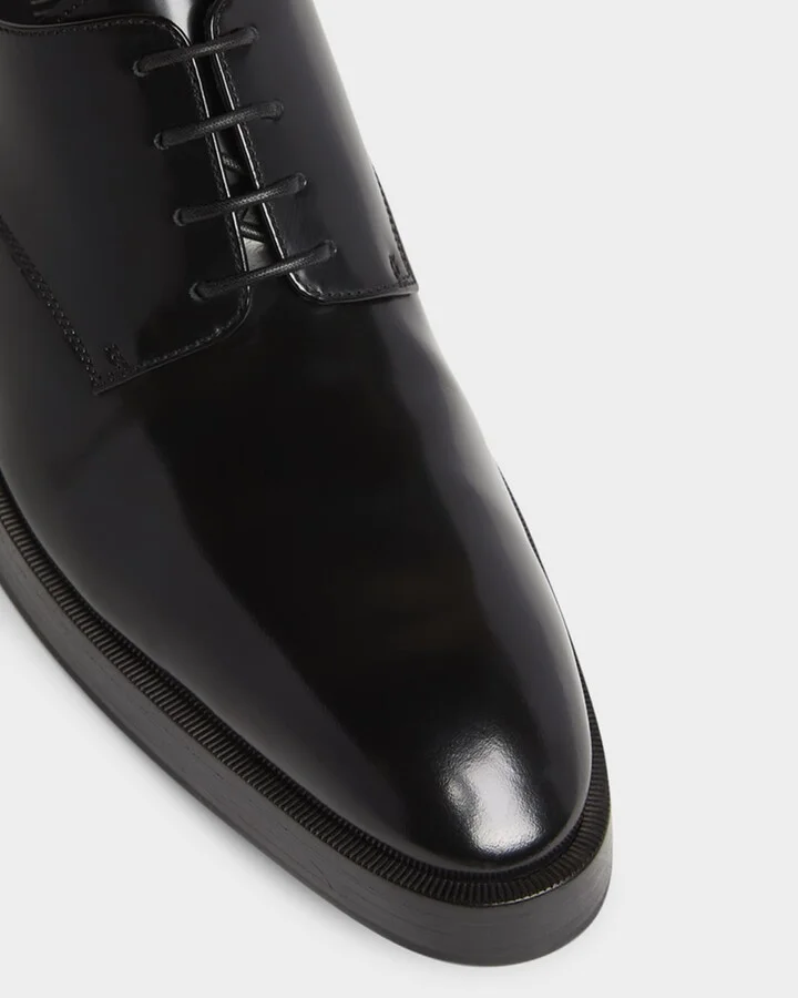 Men's Dalton Cuban-Heel Leather Derby Shoes - Image 4