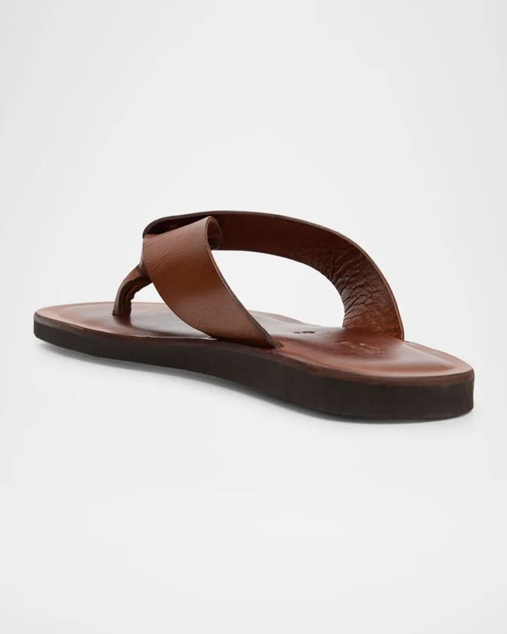 Men's Damascus Leather Flip-Flops - Image 2