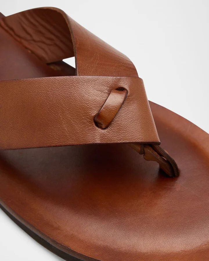 Men's Damascus Leather Flip-Flops - Image 3