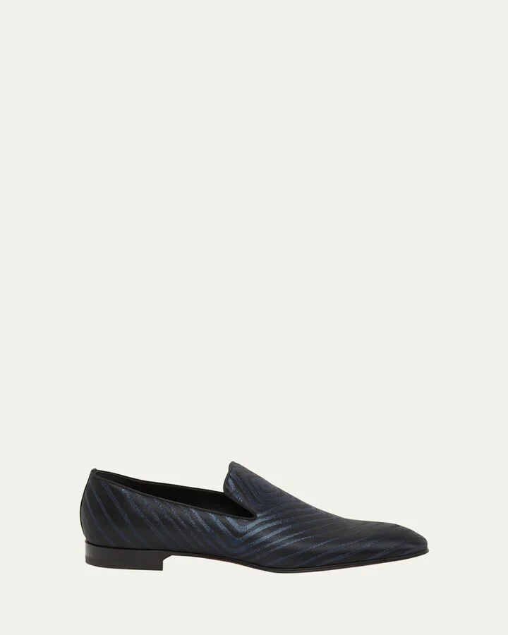 Men's Dandelion Red-Sole Jacquard Loafers