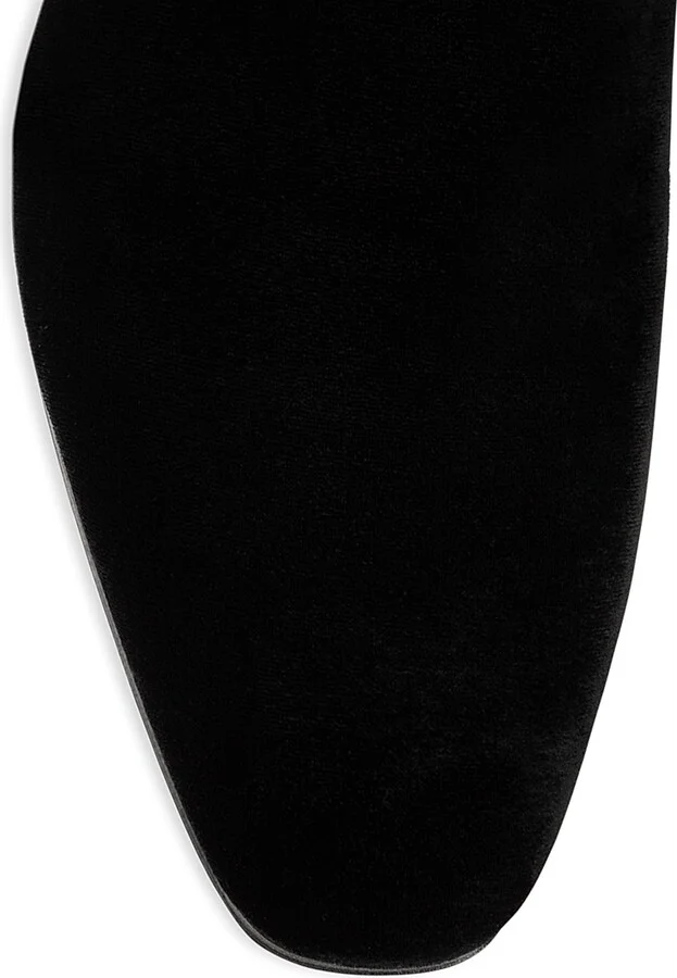Men's Dandelion Velvet Flats - Black - Size 12 - Image 4
