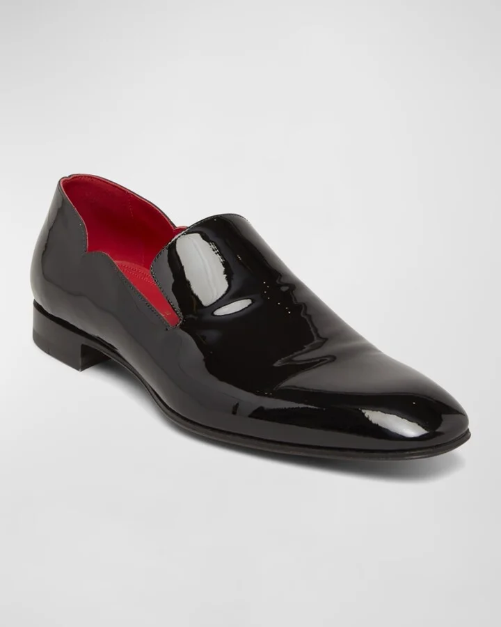 Men's Dandy Chick Flat Patent Leather Loafers - Image 2