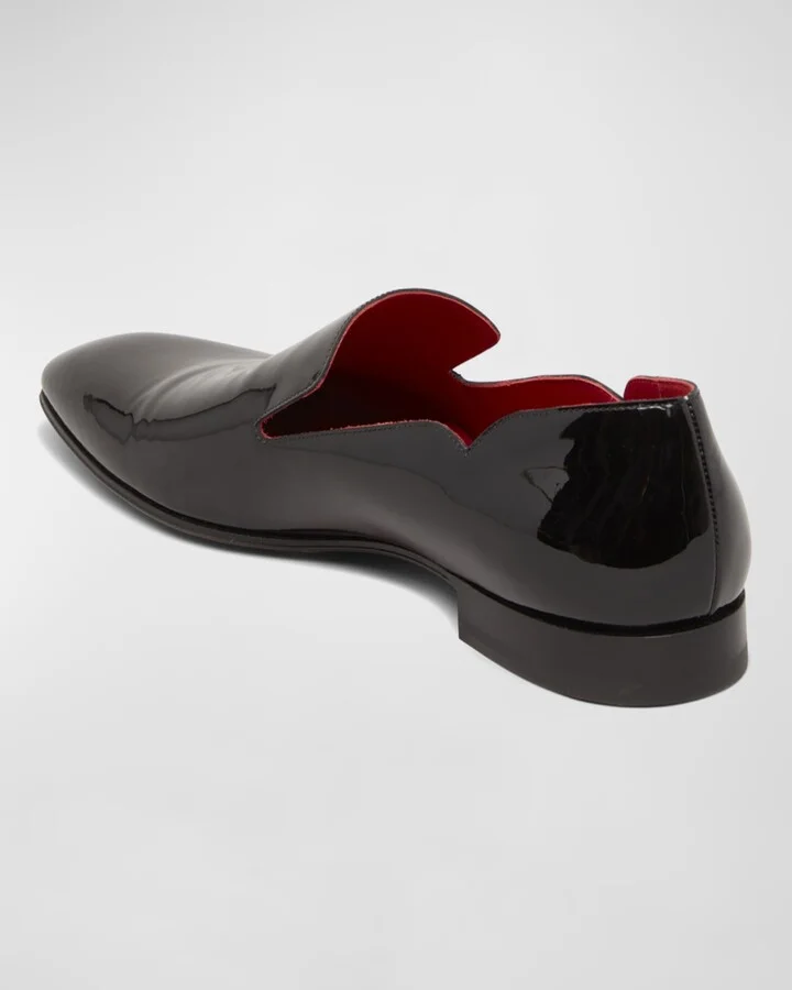 Men's Dandy Chick Flat Patent Leather Loafers - Image 3