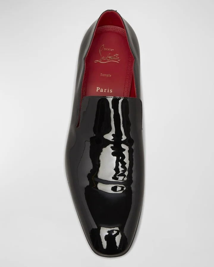 Men's Dandy Chick Flat Patent Leather Loafers - Image 4