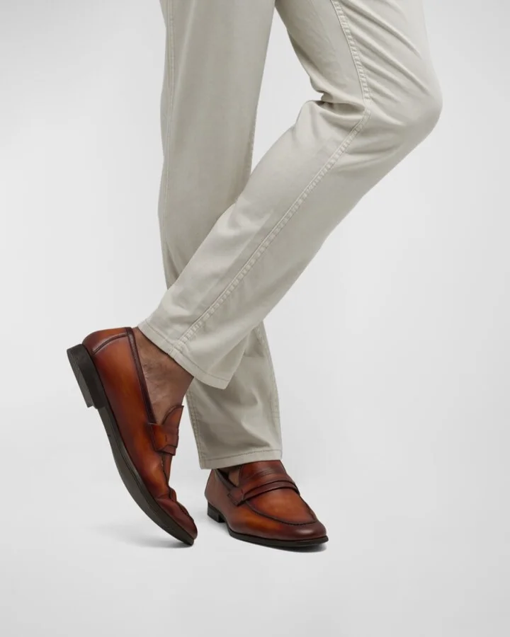 Men's Daniel Leather Penny Loafers - Image 3