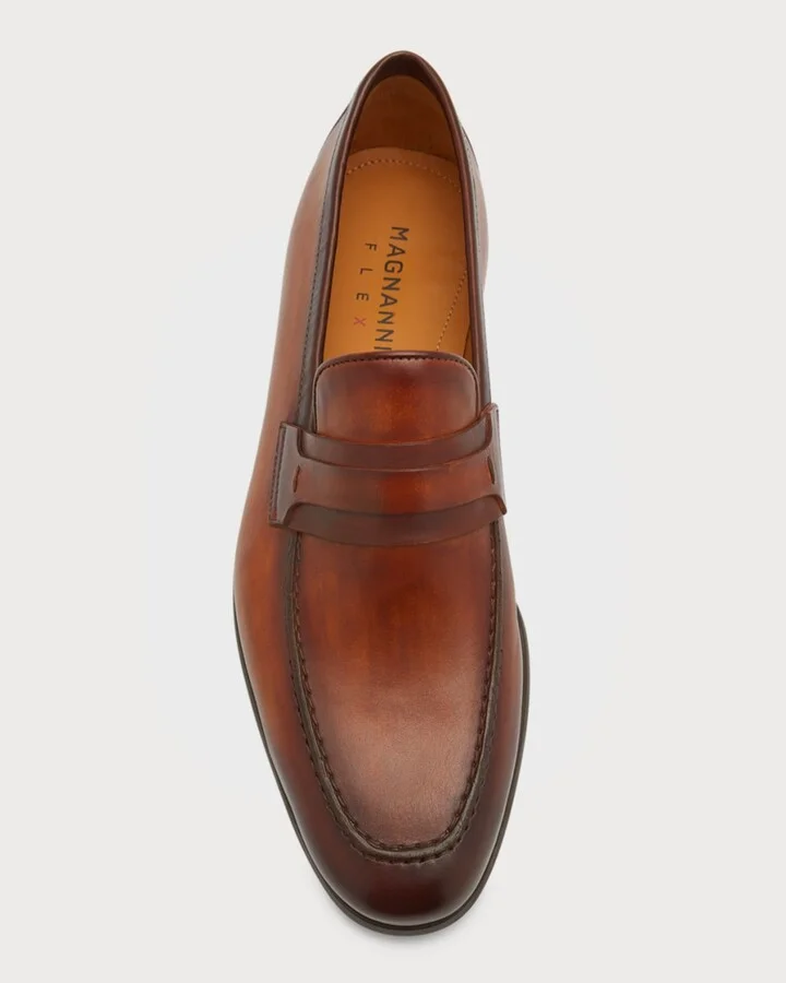 Men's Daniel Leather Penny Loafers - Image 5