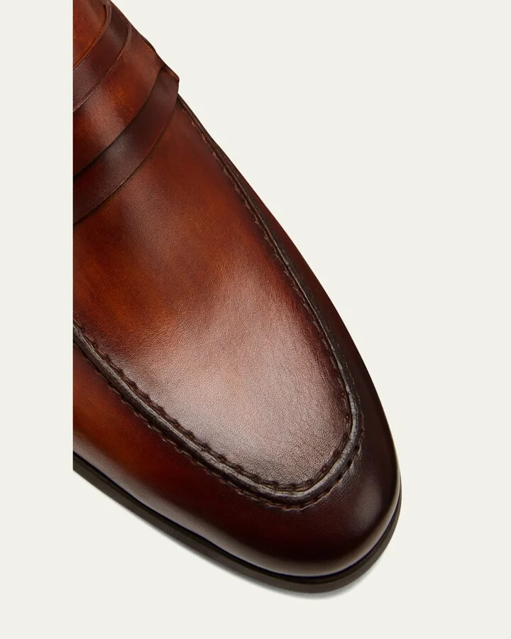 Men's Daniel Leather Penny Loafers - Image 4
