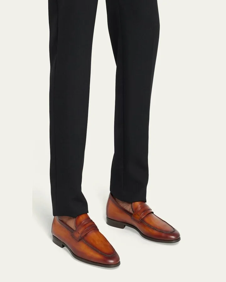 Men's Daniel Leather Penny Loafers - Image 5