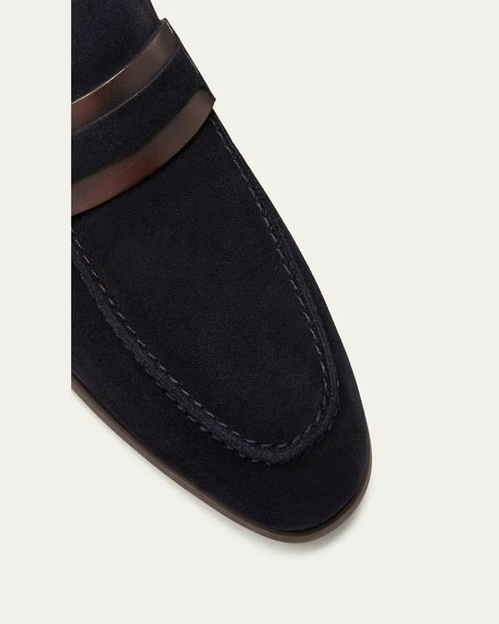 Men's Daniel Suede Penny Loafers - Image 3