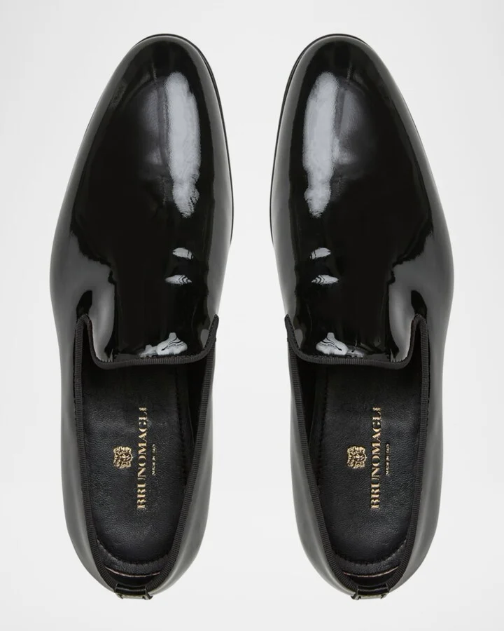 Men's Danilo Patent Leather Smoking Slippers - Image 3