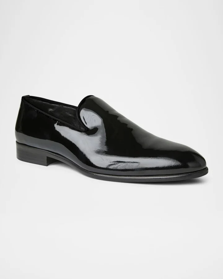 Men's Danilo Patent Leather Smoking Slippers - Image 5