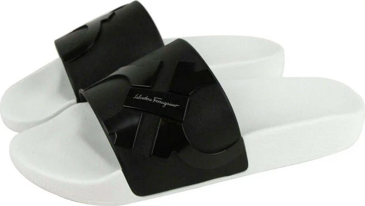 Men's Dante Black / White Rubber Slide Sandal - Image 4