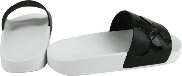 Men's Dante Black / White Rubber Slide Sandal - Image 5