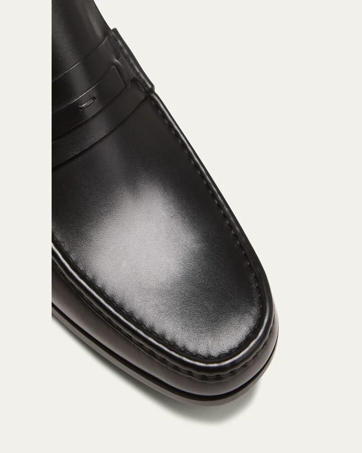 Men's Daren Leather Moccasin Loafers - Image 2