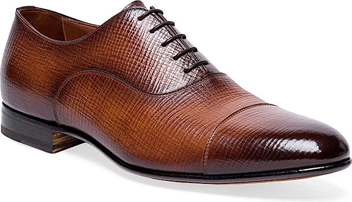 Men's Darian Embossed Leather Dress Shoes - Brown - Size 7 - Image 2