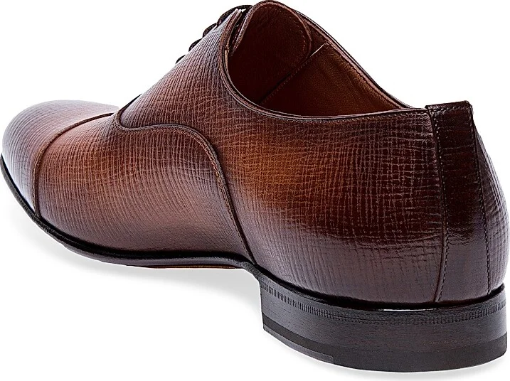 Men's Darian Embossed Leather Dress Shoes - Brown - Size 7 - Image 3