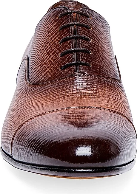 Men's Darian Embossed Leather Dress Shoes - Brown - Size 7 - Image 5