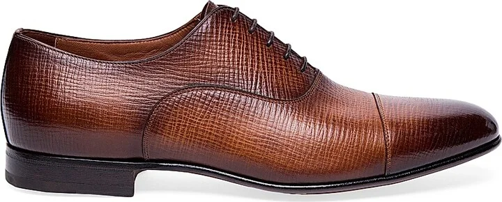 Men's Darian Embossed Leather Dress Shoes - Brown - Size 7