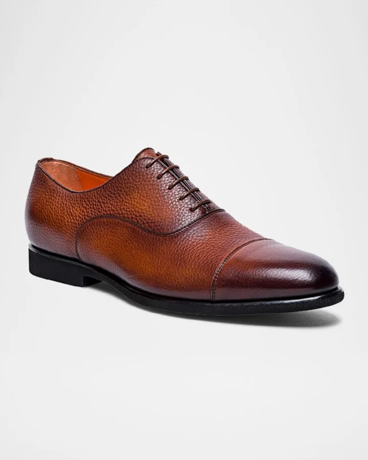 Men's Darian Grained Leather Oxfords - Image 2