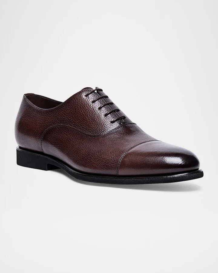 Men's Darian Grained Leather Oxfords - Image 3