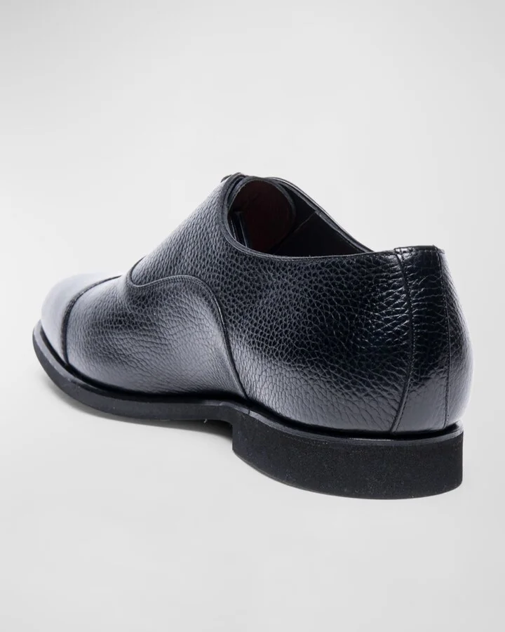 Men's Darian Grained Leather Oxfords - Image 4