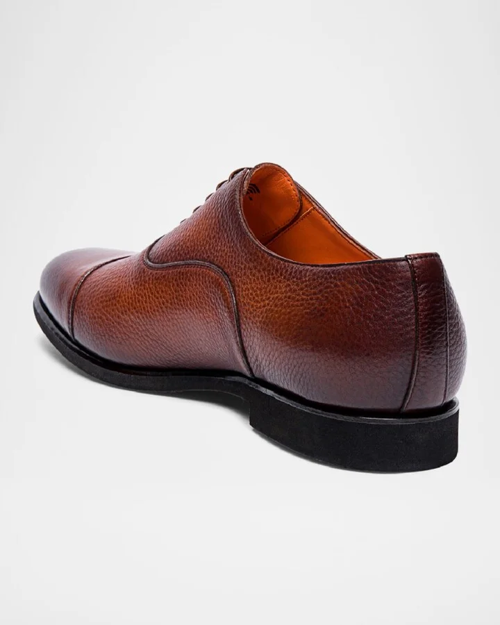 Men's Darian Grained Leather Oxfords - Image 5