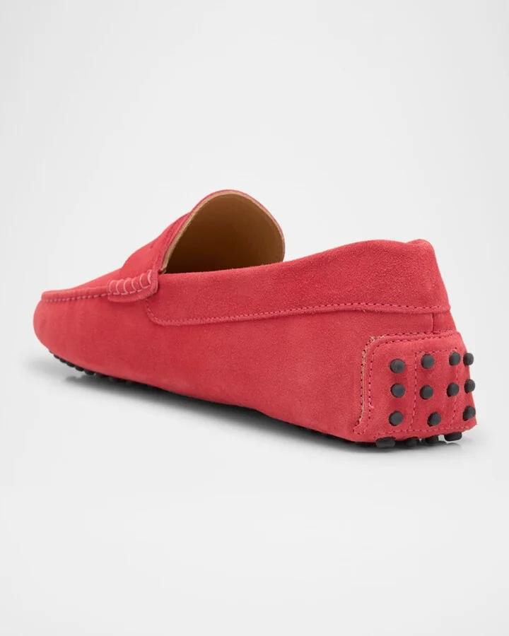 Men's Dario Suede Driving-Sole Penny Loafers - Image 3