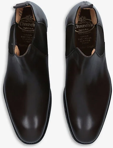 Mens Dark Brown Amberley Leather Chelsea Boots Eur 43 / 9 Uk Men - Image 2