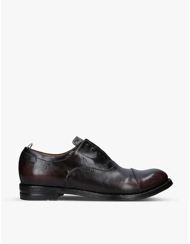 Mens Dark Brown Anatomia Laceless Leather Derby Shoes Eur 40 / 6 Uk Men