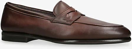 Mens Dark Brown Carlo Leather Penny Loafers Eur 44 / 10 Uk Men - Image 2