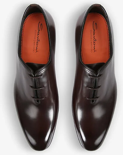 Mens Dark Brown Carter Wholecut Leather Oxford Shoes Eur 43.5 / 9.5 Uk Men - Image 2