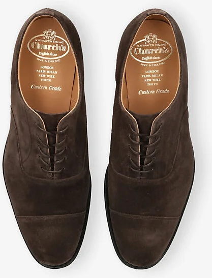 Mens Dark Brown Consul 2.0 Suede Oxford Shoes Eur 43.5 / 9.5 Uk Men - Image 2
